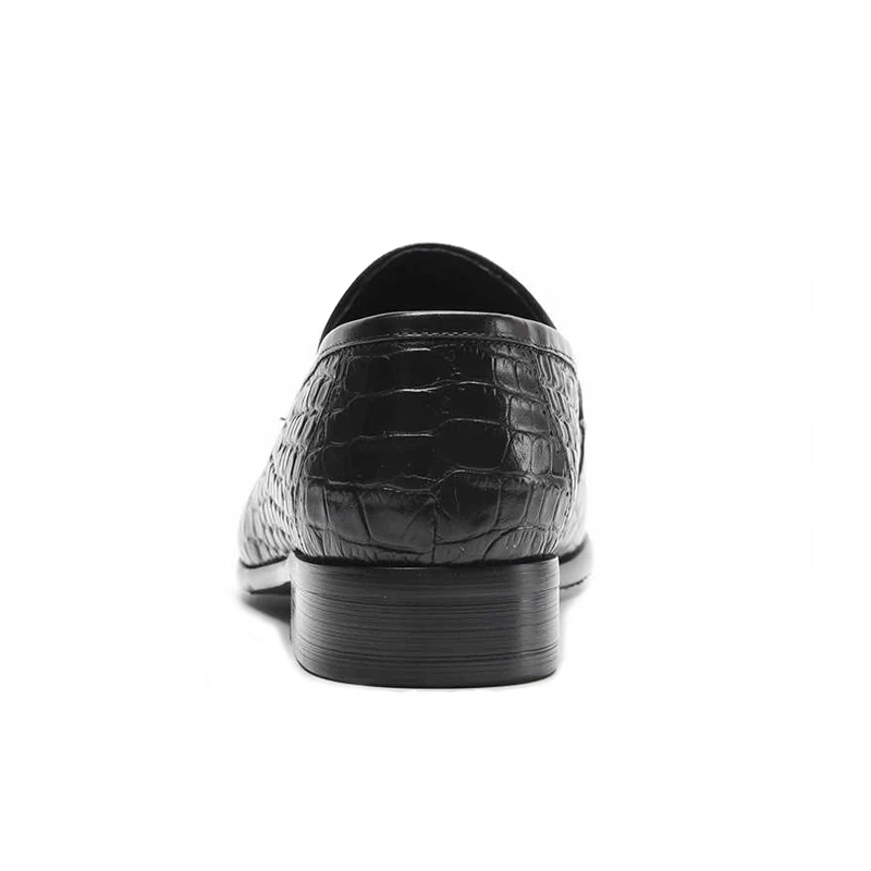Vestido Sapatos Crescente Deslizamento marrom Toe Britânico Partido Dos Homens Mocassins Homem Flats Altura Formal Casuais De Couro Luxo Ss268 Preto Em Genuíno Rodada fXcqP