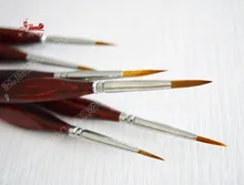 Ограниченное предложение 6 шт./компл. акварель Кисточки ласка волос aquarelle Краски кисть с деревянной ручкой художник Кисти ромбовидной формы крюк линия пера
