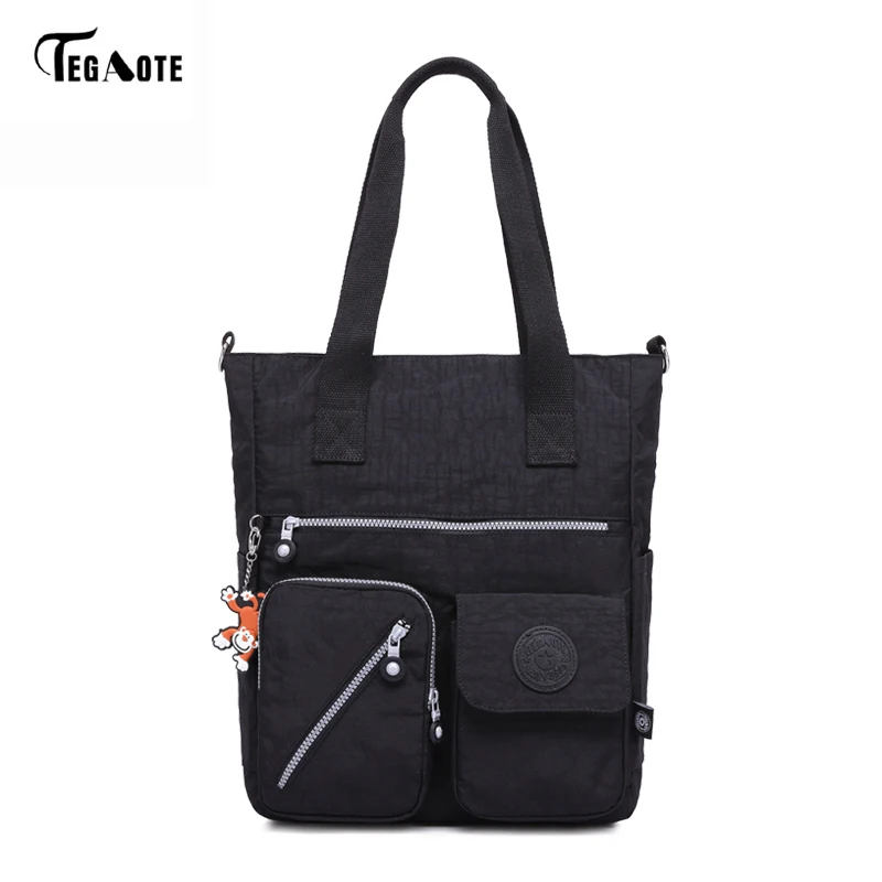 Beste TEGAOTE Nieuwe Vrouwen Top handvat Schoudertas Designer Handtassen Beroemde Merk Nylon Vrouwelijke Casual Winkelen Tote Bolsas Sac Een belangrijkste