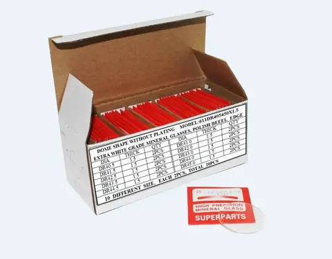 Relógio de Vidro Frete Grátis Grosso Conjunto Selecionar Tamanhos Polido Dome Rodada Mineral 20 Pcs 1.5mm