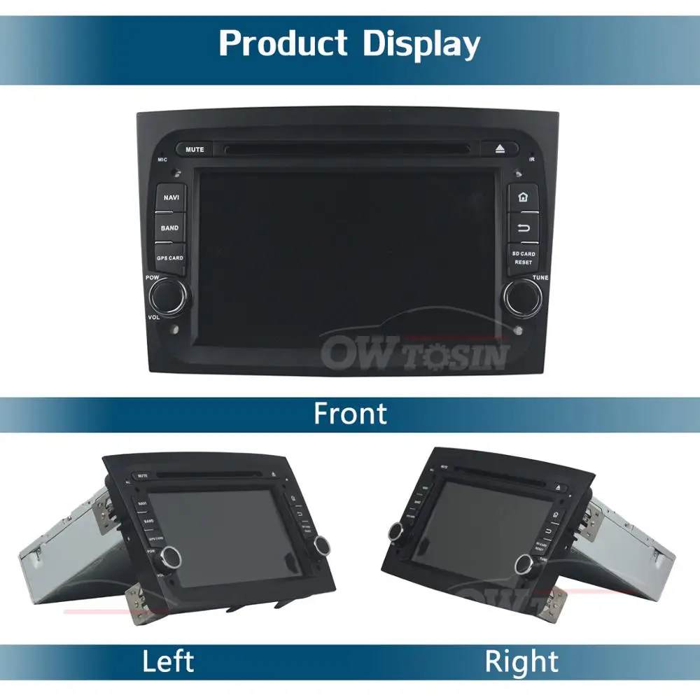 Cheap 7" IPS 8 Core 4G RAM+64G ROM Android 9.0 Car DVD Player For Fiat Doblo II 2015-2018 CarPlay Parrot BT Radio Adas Multimedia 4