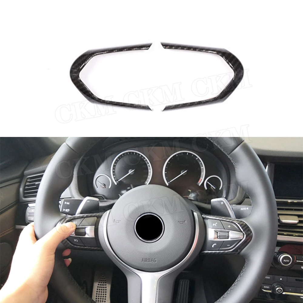 

For BMW M3 M4 M5 Steering Wheel Key border Trim Frames for BMW F20 F22 F30 F32 F10 F06 F15 F16 M-Sport ABS Interior Stickers