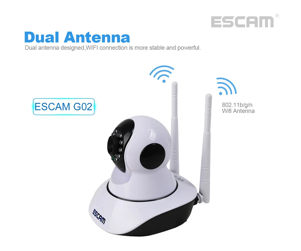 Escam 720P WI-FI дети сопровождать робот видеонаблюдения IP Камера Поддержка 128 ГБ TF карта Windows XP/7/8/10 Системы 5 Посетителей онлайн