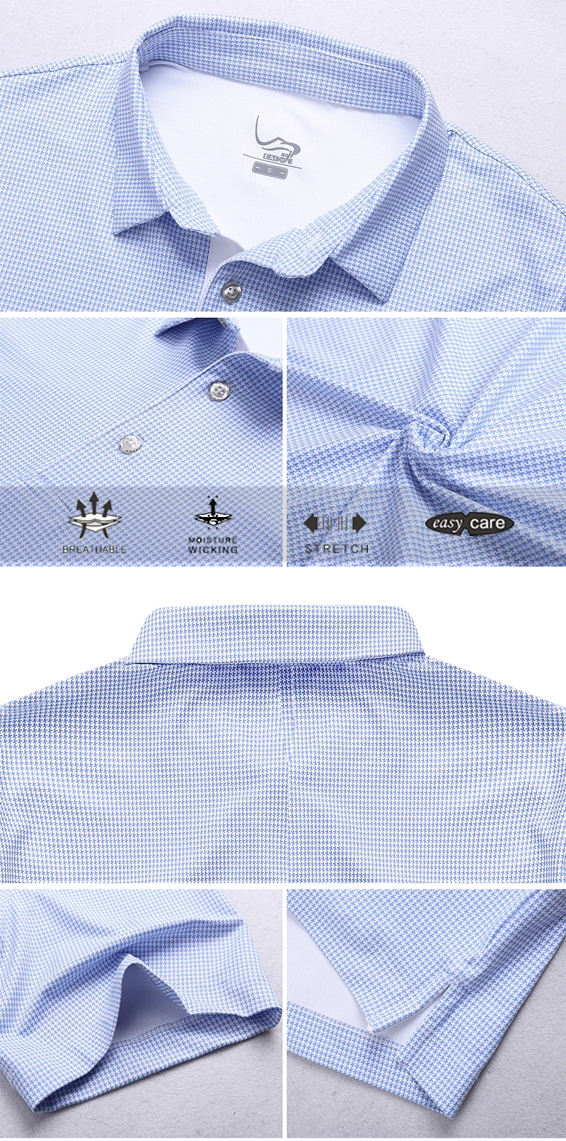 EAGEGOF полосатая рубашка для гольфа, мужская кофта стретч с коротким рукавом, летняя, стандартная, для бизнеса, для гольфа, одежда vs descente, рубашки для гольфа