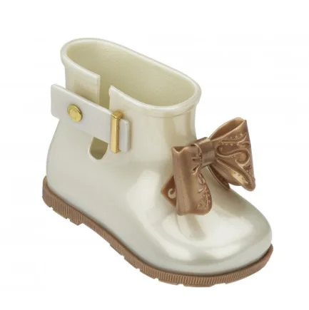 Мини Melissa Sugar Rain Boot Sandal Новинка года; Водонепроницаемая прозрачная обувь для мальчиков и девочек; нескользящие сандалии для девочек; Детские пляжные сандалии для малышей - Цвет: Серебристый