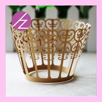 

Gold 50pc Wedding Cupcake Wrapper Wraps Christian Catholic Easter Decoration Christmas Decorating for cupcake baby shower party