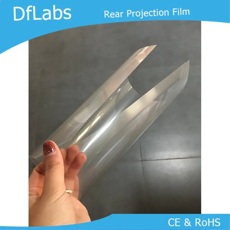 

DfLabs 20cm*29cm Rear projection film Samples of Dark gray and transparent and light gray color