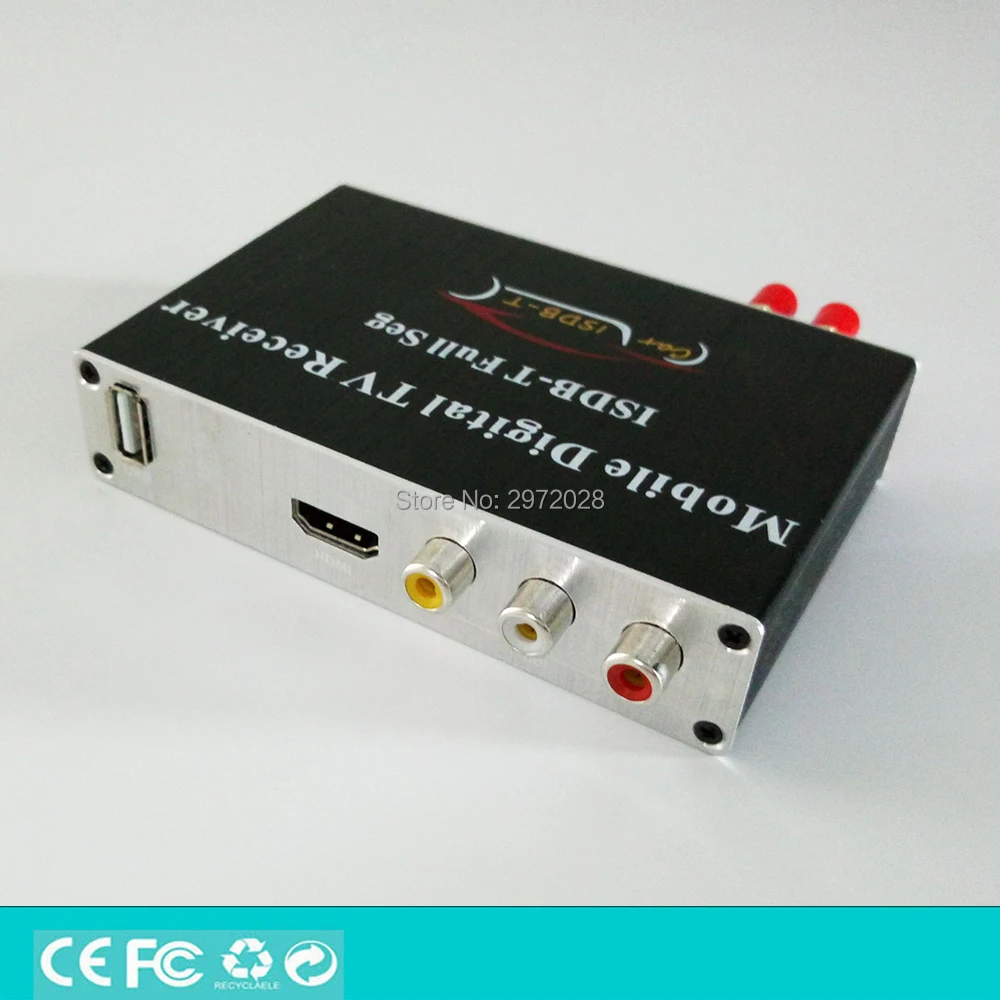 Автомобильный ISDB-T Полный Seg HD 1080 P с поддержкой HDMI, цифровй CVBS цифровое мобильное телевидение приемник мобильный MPEG4 цифровой ТВ тюнер приемник HD, набор в коробке