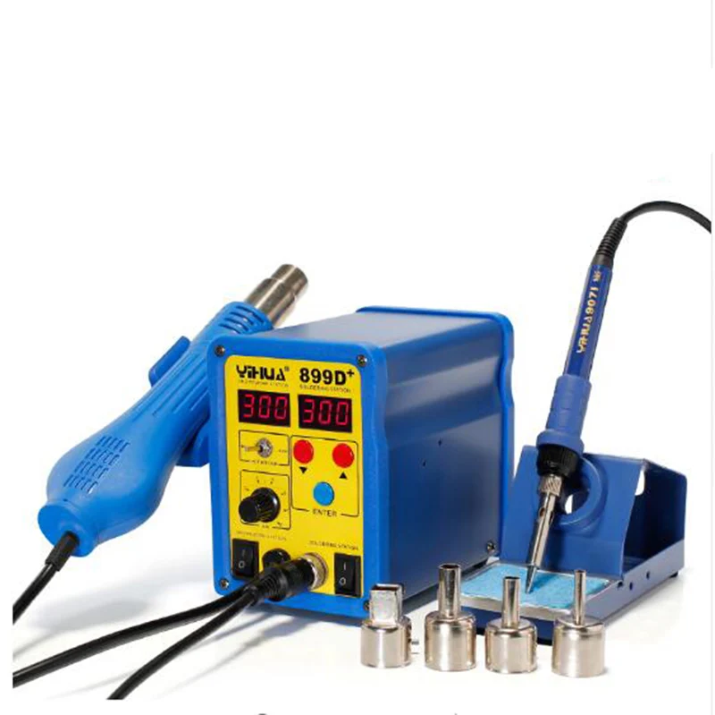 YIHUA 899D+ Iphone Motherboard Welding Hakko Soldering Iron Hot Air Gun