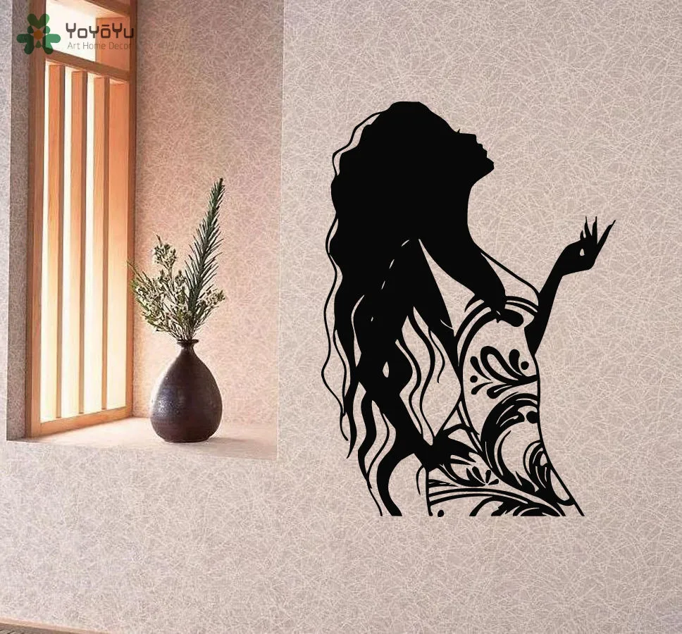

YOYOYU Vinyl Wall Decal Sexy Woman Hair Salon Beauty Interior Living Room Art Modern Home Decoration Stickers FD499