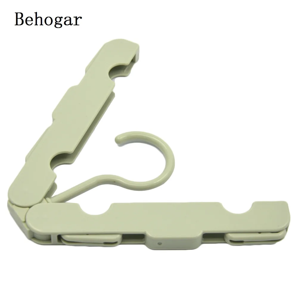 

Behogar Traveling Space Saving Folding Clothes Hanger Organizer Rack w/ Clips for Bathroom Bedroom Wall Door Closet Accessories