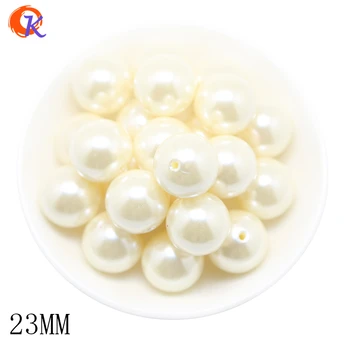 

23MM Cordial Design 70pcs/lot,(A41) White Acrylic Pearl Beads Chunky Fake Pearl Beads For Jewelry Making CDWB-515001