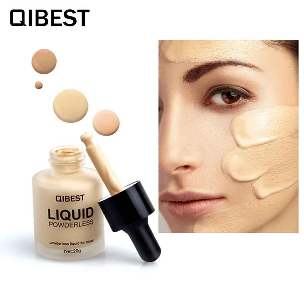 

Qibest Full Cover Liquid Foundation Makeup Face Base Long Lasting Moisturizer Concealer Primer BB Cream Make Up Cosmetics
