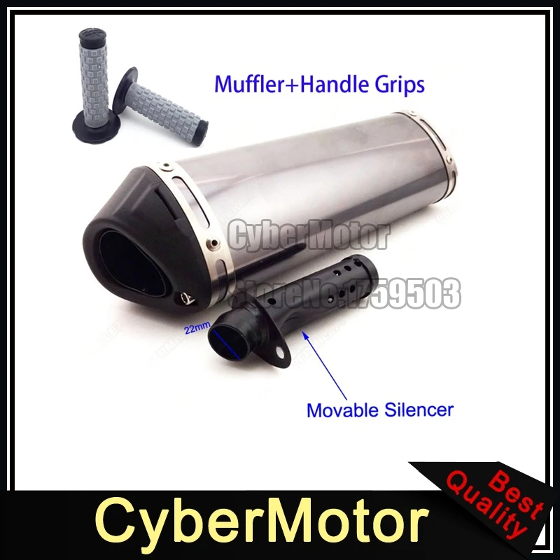 

Performance 38mm Mute Exhaust Muffler Silencer Handle Grips For Chinese Pit Dirt Motor Bike ATV Quad Motorcycle MX Motocross