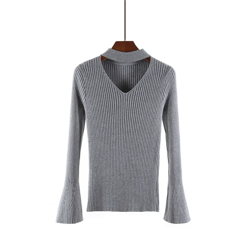 Thick Sweater V-Neck Women Fashion Autumn Pullovers Long Sleeve Female Sweater Women Slim Knit Coat Blouse Winter Knitwear D233