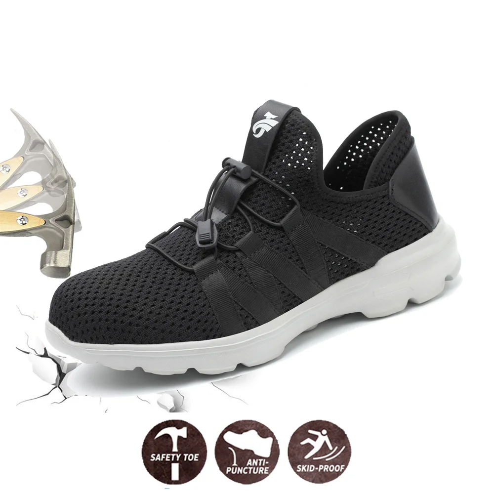 

MWSC Man Safety Shoes Work Safety Steel Cap Toe Shoes Construction Boots for Breathable Puncture Proof bota Lightweigh masculina