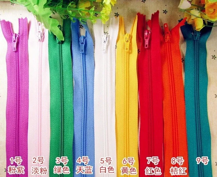 

5pcs Mix Color Upick Nylon Coil Zippers Tailor Sewing Tools Craft 9 Inch