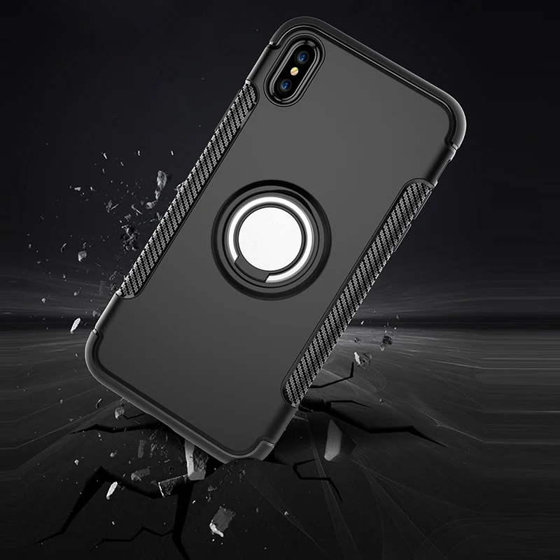 Ударопрочный чехол Suntaiho с держателем для телефона iPhone XS MAX 8 plus Xiaomi Redmi note 5 Pro Samsung 9