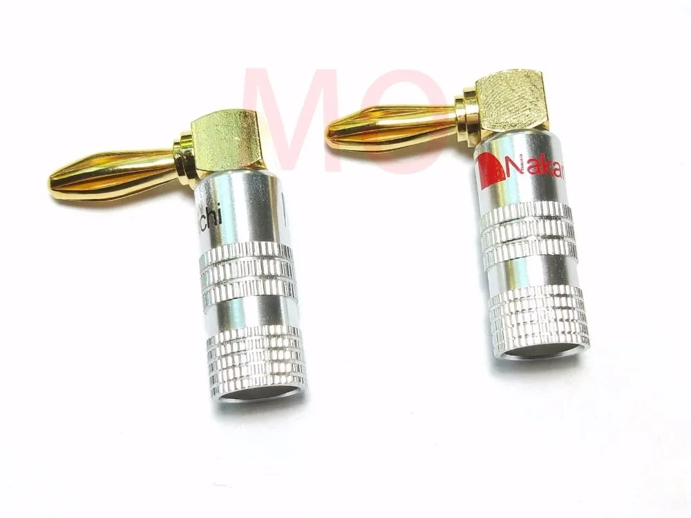 100pcs 24K Gold Plated Nakamichi Right Angle Screw 4MM Nakamichi Banana Plug
