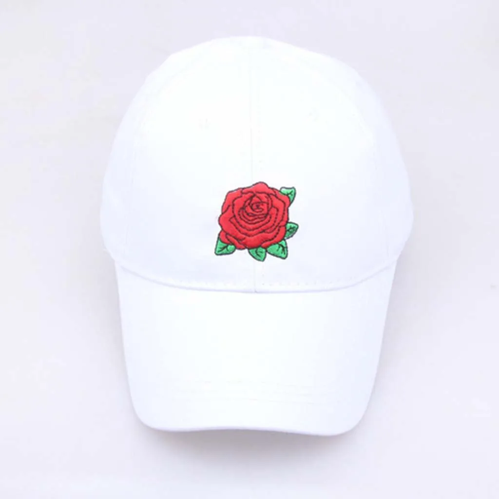 Для женщин Для мужчин вышитая ковбойская шляпа модная Бейсбол cap Top шляпа с вышитыми розами Бейсбол Кепки шапка с козырьком в Корейском стиле Повседневное солнцезащитный козырек#45