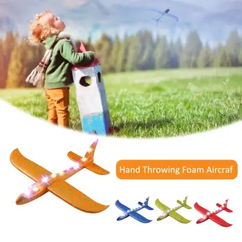 

Foam Aircraft With Light DIY Cartoon Hand Throwing Plane EPP Hand Throwing Model Glider Lightness Ood Impact Resistance