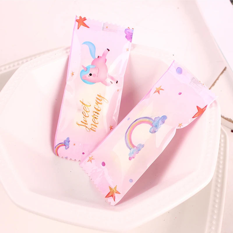 25 шт Kawaii ЕДИНОРОГ розовый мешок для сахара Nougat сумка для машины упаковка для конфет закуски печенье еда торт выпечки вечерние подарочные пакеты