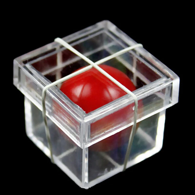 3CM Transparent Mini Box Plastic Magic Trick Props Ball Magic Fun Party