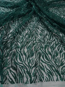 

L-478 glued glitter tulle mesh fabric NICE glued glitter sequins lace fabric