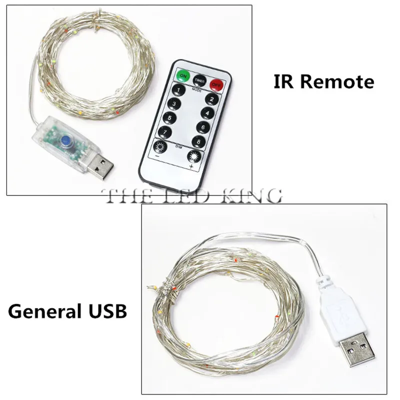 

New USB 10M 100LED Copper Wire IR Remote String Lights Indoor Outdoor Fairy Led Light for Xmas Garland Party Wedding