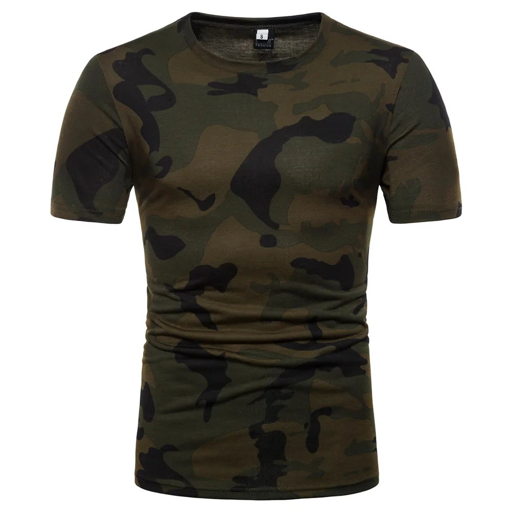 2019 Fashion New Summer Camouflage Mens T-shirt Outdoor Sport 2 Colors 5 Sizes