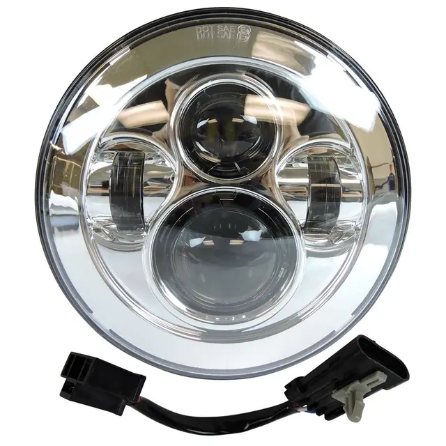 7" LED Projector Headlight 4.5" Fog Passing Light For Harley Touring Electra Glide Road King Softail Night Train Bad Boy Lamp 5