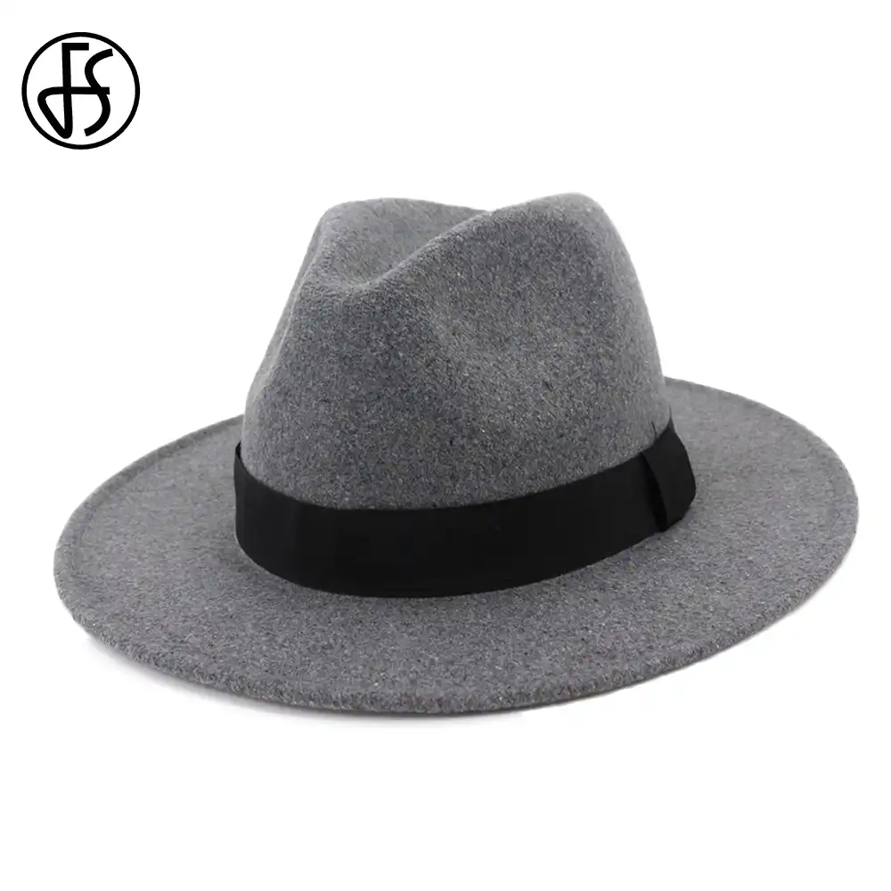 men's gray fedora hats
