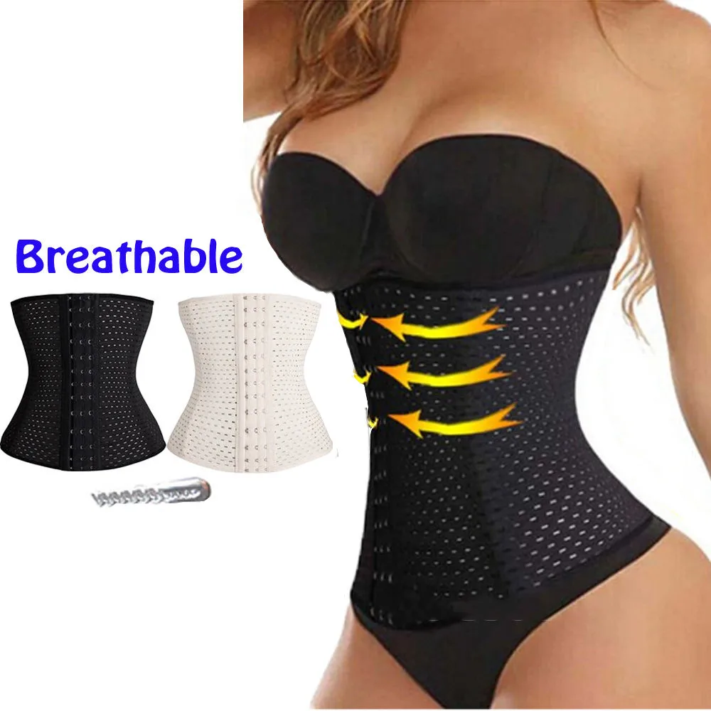 Women Breathable Waist Shapers Rubber Waist Trainer Cincher Underbust Shapers Corset Body Shaper Breathable Shapewear Shape Body