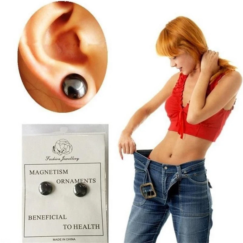 

1Pair Acupressure massage magnetic slimming earrings stimulate acupuncture points health care slimming magnetic earrings hot