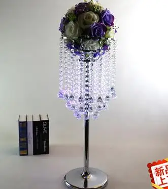 

Height70*Dia.22cm wedding crystal centerpiece, pendant crystal candlestick