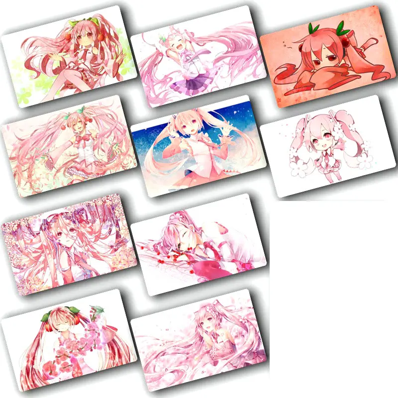 Hatsune Miku Sticker 100pcs Different Style Anime Stickers Bus ID Waterproof Card Stikers Classic Toys