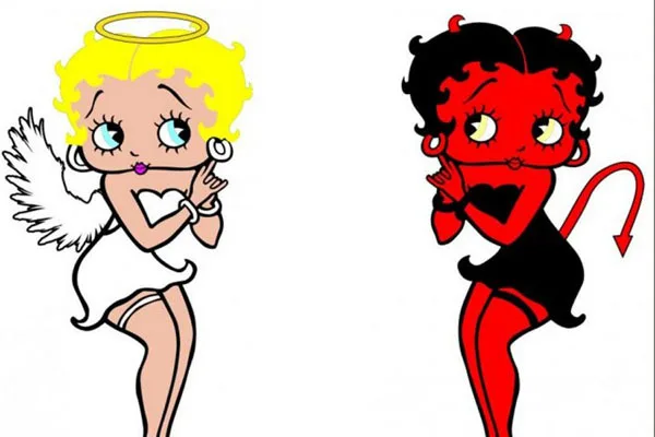 custom room posters living room wall stickers betty boop angel devil