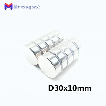 

Neodymium magnet dia 10pcs 30x10mm magnet N35 Super strong neo neodymium disc DIY magnets N35 NdFeB Magnet D30*10mm