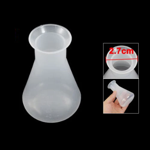 

Affordable 100ml Clear White Plastic Laboratory Chemical Conical Flask Bottle