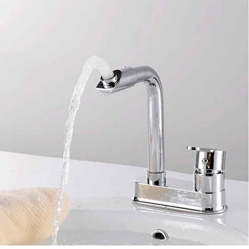 

Dual Hole Basin Sink Washbasin Water Mixe Tap Faucet Copper Single Handle Cold and Hot Water Taps Faucet Basin Faucets F2233