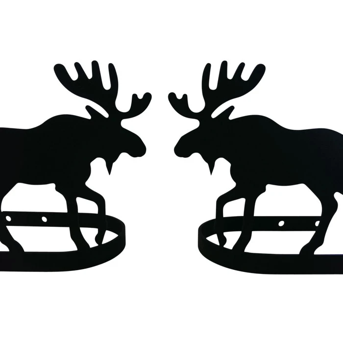 Village Wrought Metal Iron Moose - Curtain Tie Backs