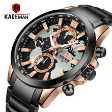 KADEMAN Top Luxury Fashion Watch Men 3TAM Calendar Auto Date Quartz World Map Casual Business Wristwatch Relogio Masculino 443G zhou lianfa fashion network world map lychee pattern gold quartz watch