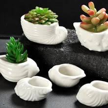 6 шт./упак. керамические цветочные горшки home decor цветочные вазы керамические вазы милый в виде ракушки мультфильм ваза горшки для суккулентов