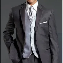 Индивидуальный заказ на двух пуговицах, комплект со смокингом жениха, друга жениха, лацкан с тупым углом; Жених женихов Для мужчин Нарядные Костюмы для свадьбы/платье костюм(куртка+ брюки+ жилет