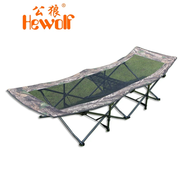 Best price at $235 Cheap Military Outdoor Single Folding Sleeping Bed Beach Sleeping Folding Bed Double-layer stent Folding Sleeping Bed