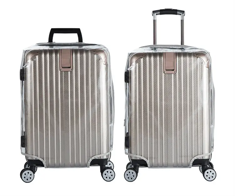 Для багажа из ПВХ защитный рукав утолщаются тележки и чемоданы Чехлы прозрачные без съемный 26-30 дюймов на молнии