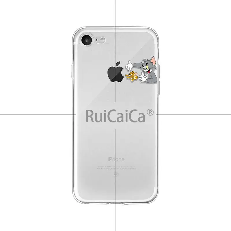 Ruicaica интересный Том и Джерри прозрачный ТПУ Мягкий силиконовый чехол для телефона для iPhone X XS MAX 6 6S 7 7plus 8 8Plus 5 5S XR
