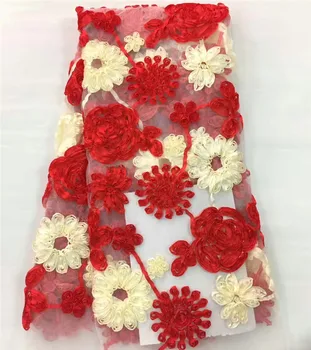 

Good Quality Double Colors Appliqued Design Wedding Dress French Lace ARF1,Free Shipping and Cheap Price organza Lace Fabric