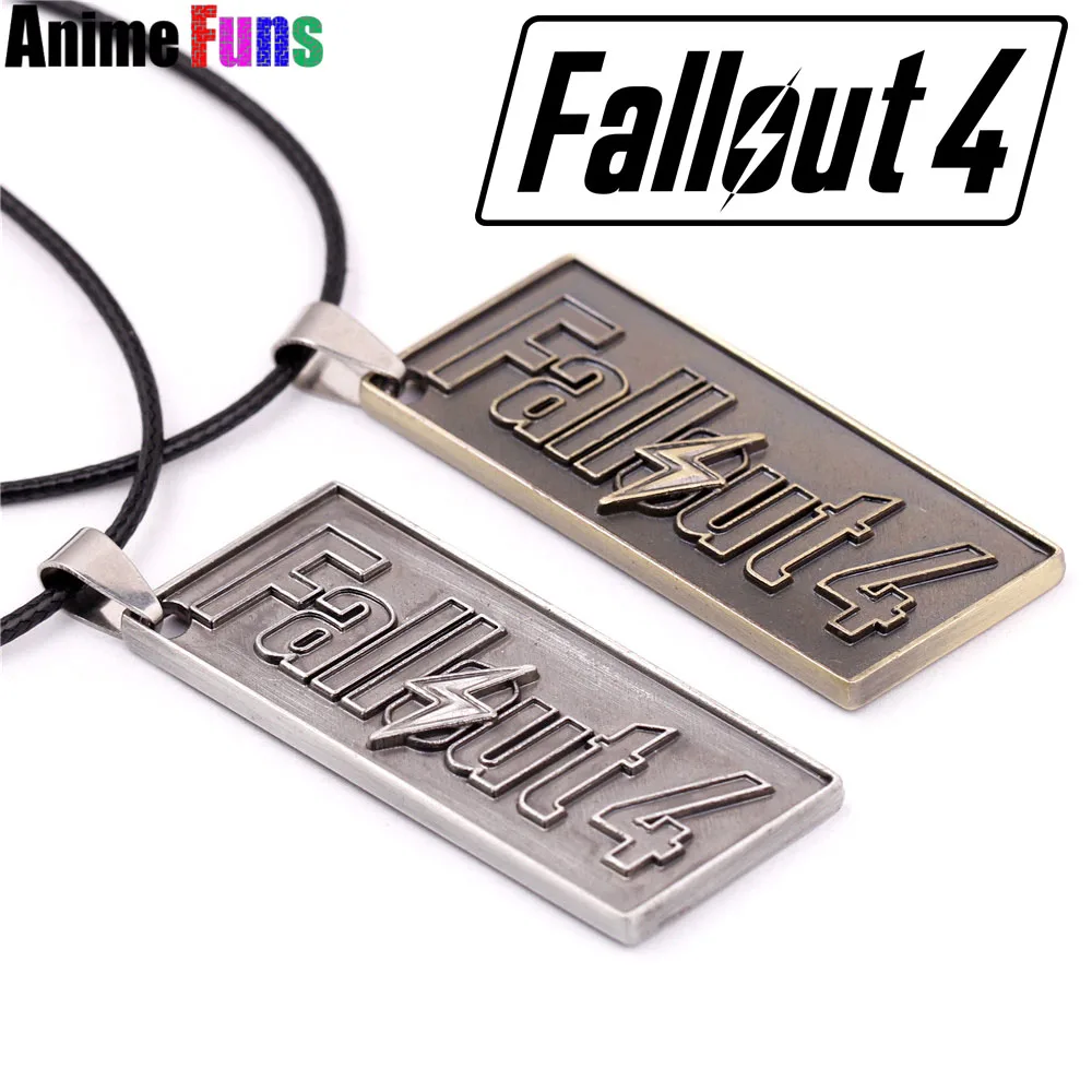 

Hot Game Fallout 4 Logo choker necklace keychain Zinc Alloy pendants keyring charms Jewelry for Women Men