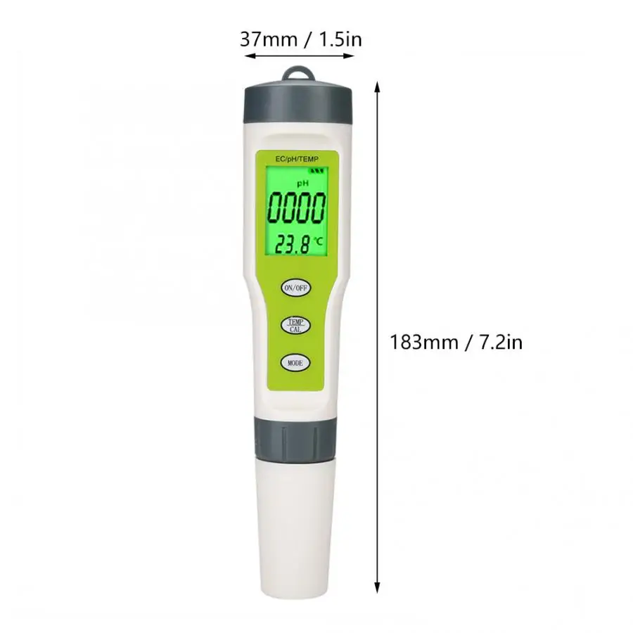 Тестер качества воды для аквариума 3 в 1 PH/EC/Temp тестер качества воды с отображением черного света цифровая ручка для аквариума